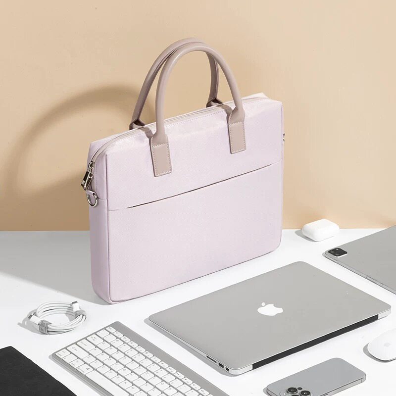 2025新款笔记本电脑包手提女14寸适用华为matebook苹果macbook惠普星bookpro13.3联想小新通勤air13英寸简约