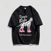 宽松bf个性 新款 百搭上衣潮牌ins t恤男女夏季 原创小众休闲黑色短袖