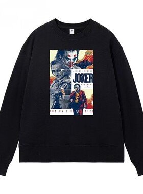 小丑Joker联名卫衣希斯莱杰男女情侣宽松圆领加绒T恤外套潮牌周边