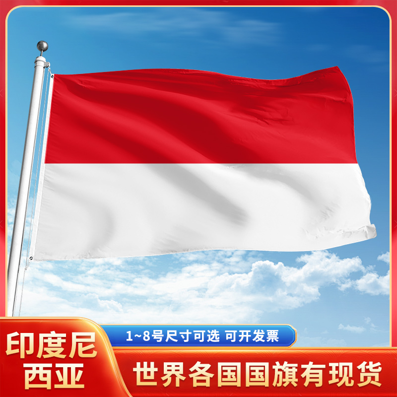 印度尼西亚国旗12345号户外世界各国旗帜万国旗手摇旗串旗定制办