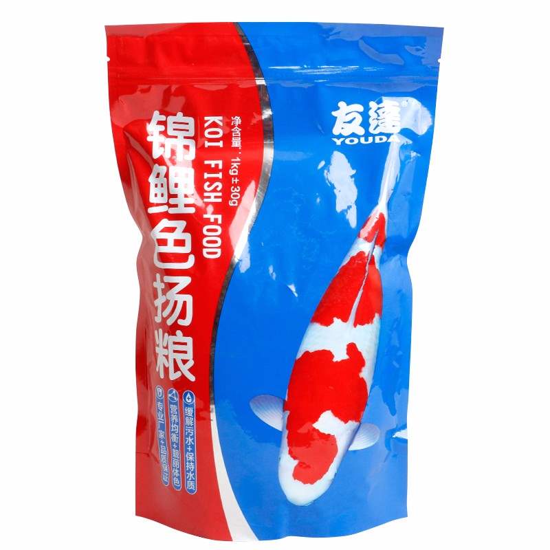 三友鱼粮锦鲤色扬金鱼上浮型颗粒图片