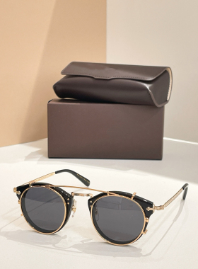 日系OP复古圆形板材近视墨镜框