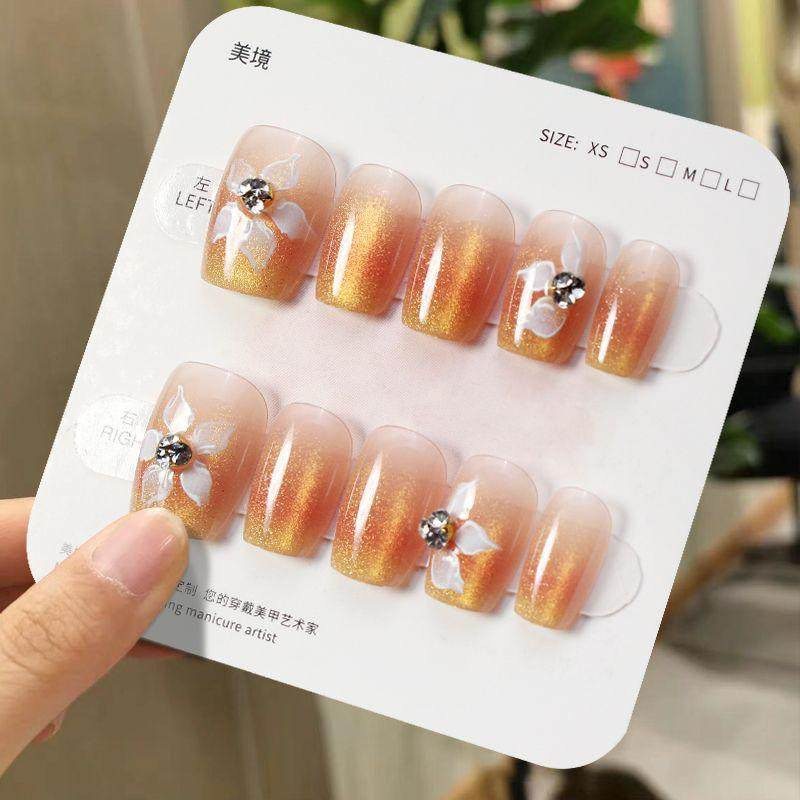 2026年新款儿童美甲穿戴甲感短款腮红冰花猫眼30片假指甲贴片,彩妆/香水/美妆工具,美甲工具,淘宝优惠券,粉丝福利购,淘宝优惠卷