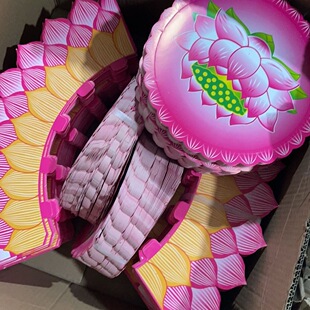 手工DIY节日装饰莲花卡片金库银库寓意金库装饰点缀荷花