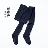 春秋款 藏青色女童连裤 袜带脚打底裤 深蓝色儿童连体袜学生校服袜子