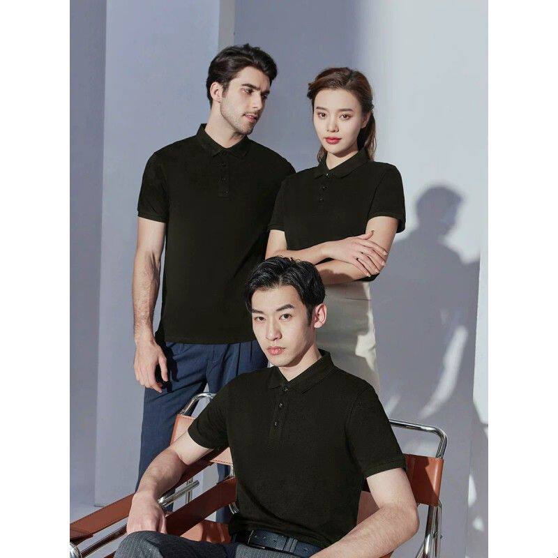 纯棉polo衫工作服t恤印字logo刺绣企业广告文化衫短袖男翻领