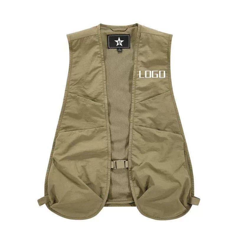 夏季薄工装男女可穿中性风户外坎肩钓鱼马甲LOGO团队工作服