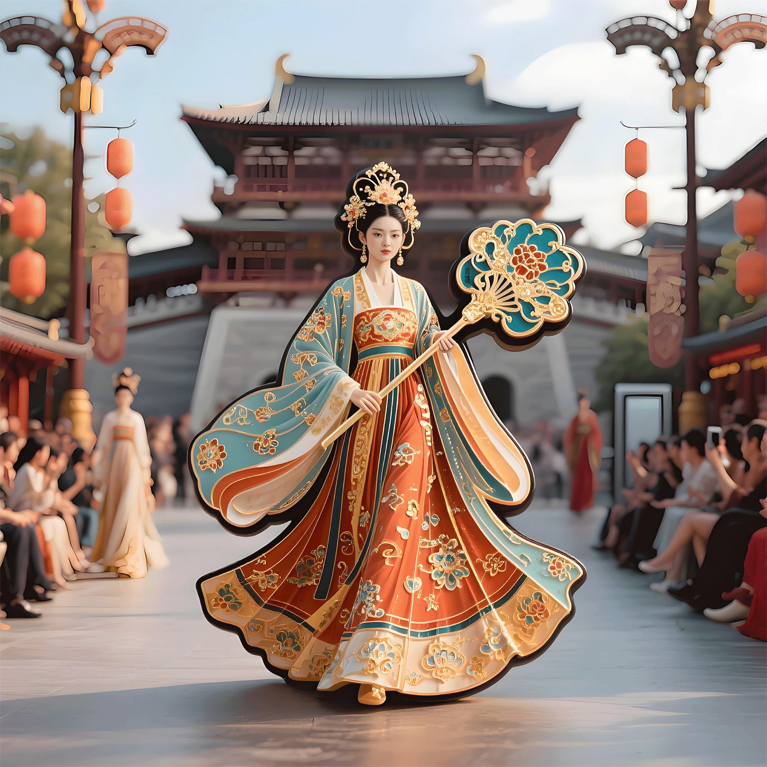 杨玉环金属冰箱贴立体磁吸陕西大唐仕女纪念品文创特色伴手礼礼物