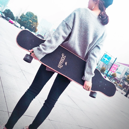 Скейтборд для начинающих для взрослых подходит для мужчин и женщин для пожилых людей, шоссейный лонгборд с двумя изогнутыми концами, Южная Корея