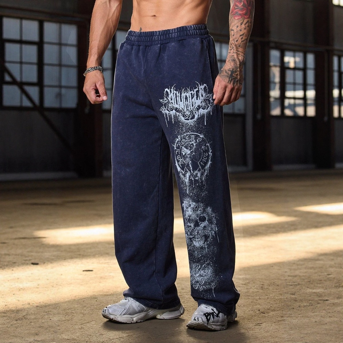 YOUNGLA美式潮牌男士运动裤
