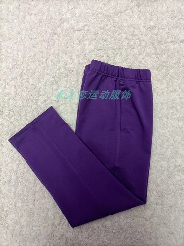 冬季新款纯棉加绒加厚紫色纯色学生校服裤运动透气不起球校裤