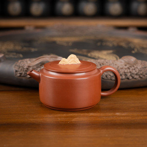 钦州坭兴陶集「韦冬艳小品观山壶」 市级大师精品 纯手工窑变茶壶
