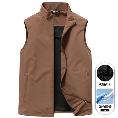 商务休闲立领马甲春季装中年男士