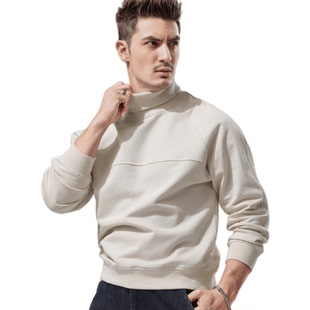 长袖卫衣男2025新款卫衣高领秋冬季插肩袖套头宽松棉运动长袖秋冬