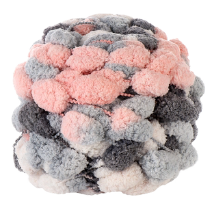 大球球线手工编织盖毯diy钩织手织毯子毛毛球粗毛线坐垫汽车垫子