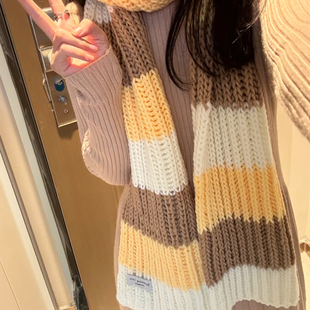 8股情人棉毛线针织围巾毛线手工diy送女友初学者手织围脖自制礼物