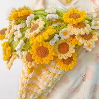 Пакет бархатного одеяла с подсолнухом и цветком ромашки [диаметр 100 см, милая маленькая акридиновая шерсть] рекомендуется для выпускных подарков