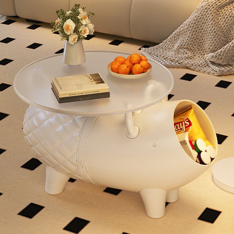 小猪落地摆件创意沙发边几茶几小户型客厅卧室简约收纳移动小桌子