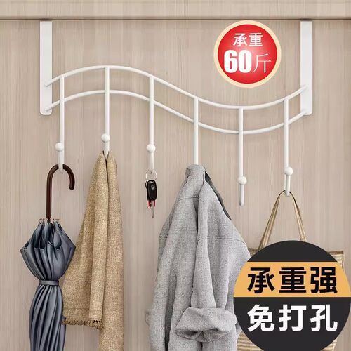 免打孔铁艺门后挂钩衣帽架