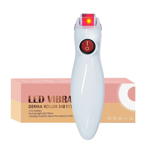 LED Titanium Needles Derma Roller Hair Regrowth Microneedle