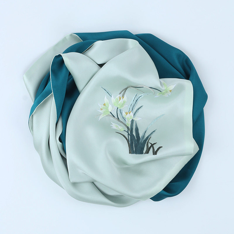 真丝桑蚕丝苏州刺绣旗袍