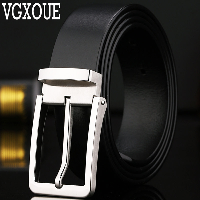 VGXOUE不锈钢青年商务真皮皮带