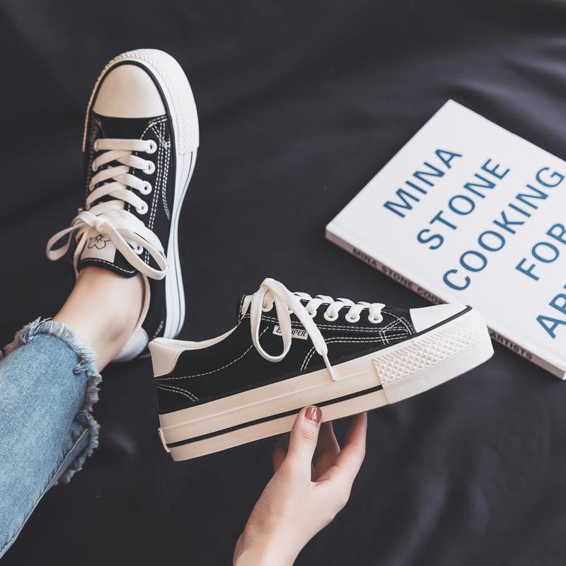 香港潮牌厚款底帆布OLF鞋女鞋2休025年新夏厚底爆款板鞋小白闲春