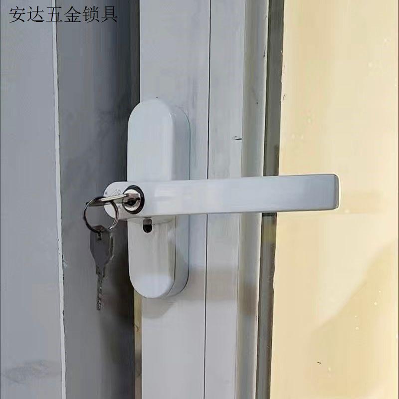 平开可锁闭传动外推窗户带锁铝合金拨叉执手窗户把手门窗断桥.