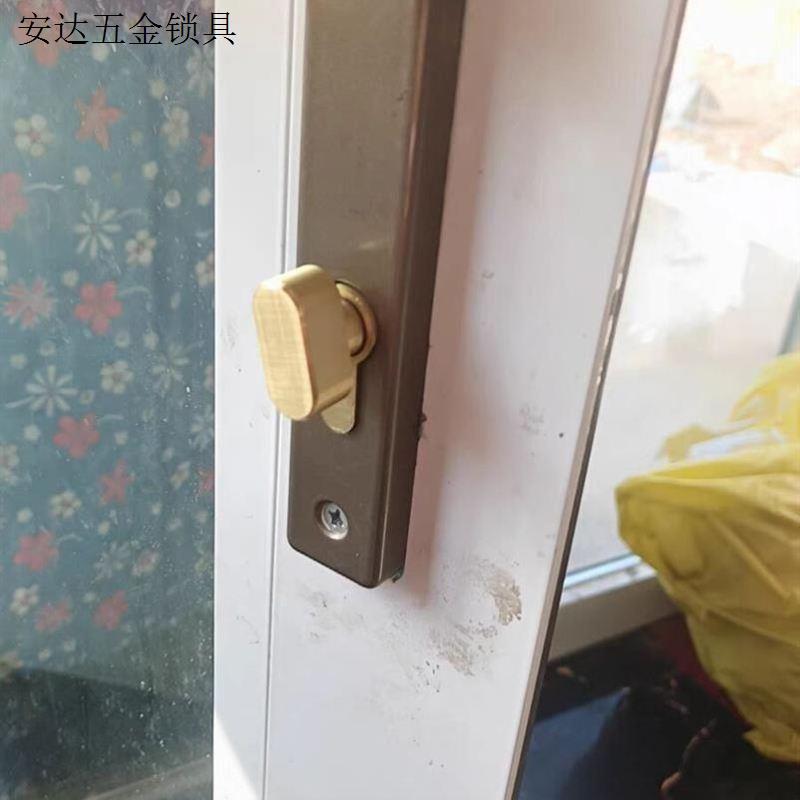 断桥铝塑钢防盗门大葫芦单开双开金色纯铜锁芯60/70/90mm偏心.