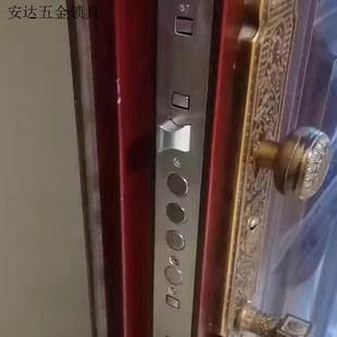 圆柱锁体单活不锈钢天地勾锁防盗门双活多功能大门指纹锁九头双.