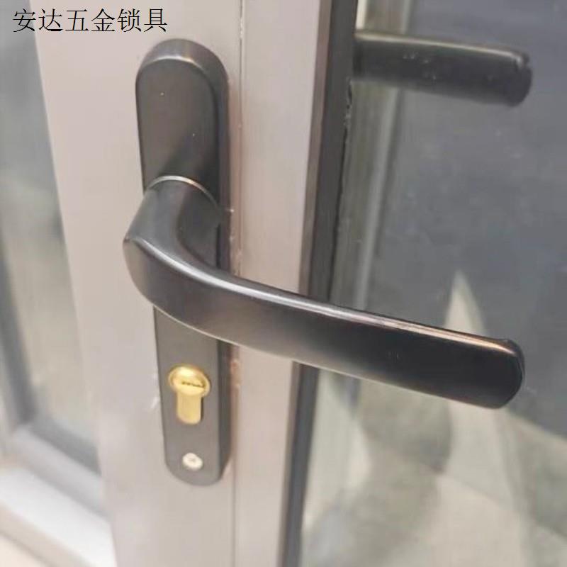 断桥铝移门塑钢门窗阳台门把手门锁面板85型锁具大门手柄平开门.