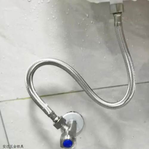 连接编织管卫浴分4软管热水器304进水钢丝高压管