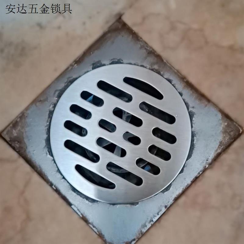 地漏盖子不锈钢圆形卫生间浴室厕所下水道防臭芯器过滤网盖片配.