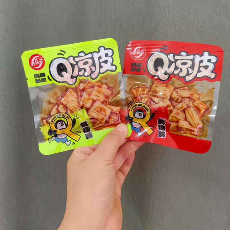 春福盈Q凉皮烧烤味麻辣味散称独立小包装风味粉皮休闲解馋零食