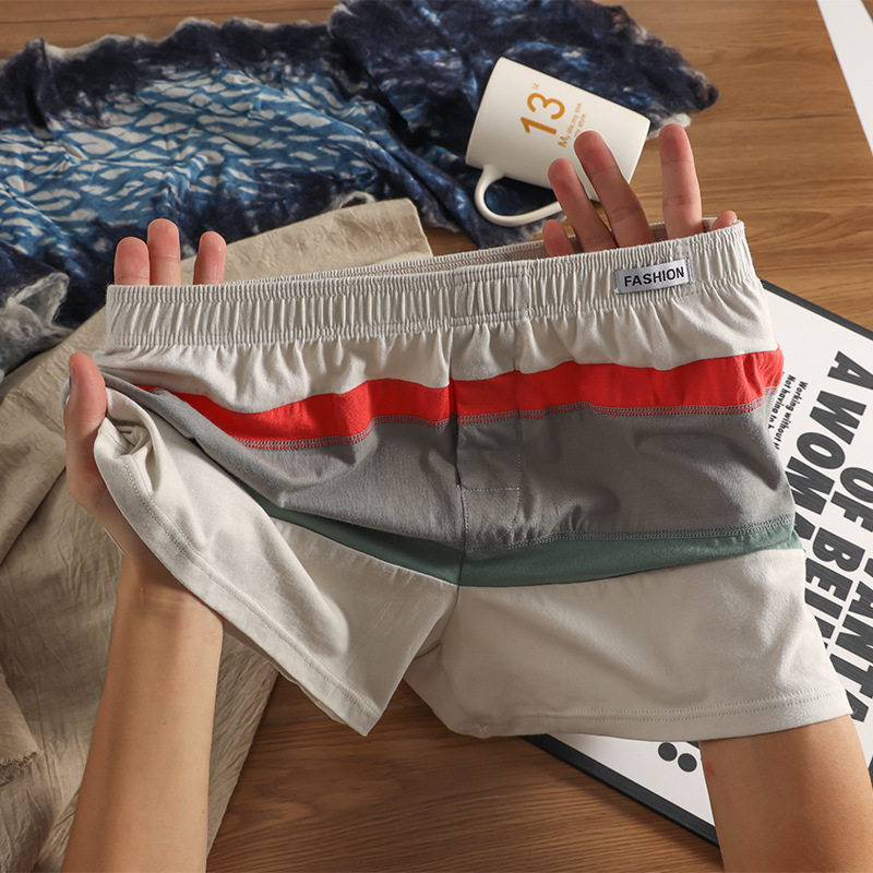 男士内裤纯棉四角裤衩阿罗裤男款宽松透气平角短裤头拼色居家睡裤,女士内衣/男士内衣/家居服,男阿罗裤,淘宝优惠券,粉丝福利购,淘宝优惠卷