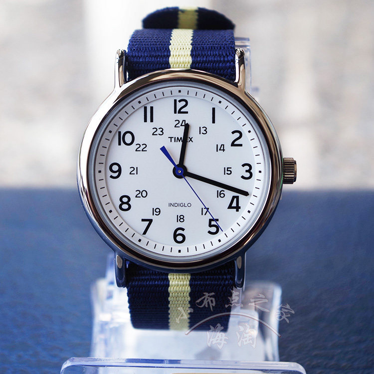 天美时timex t2p142 中性 天美时时尚多彩尼龙表带夜光美国正品