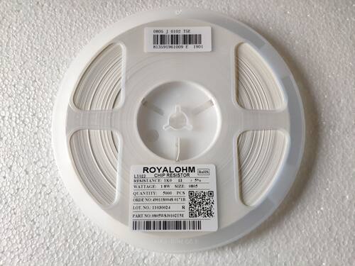 0805W8J0102T5E 0805 1K ±5% 1/8W RS-05K102JT RTT05102JTP