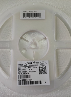 0603WAJ0102T5E 0603 1K ±5% 1/10W RS-03K102JT RTT03102JTP