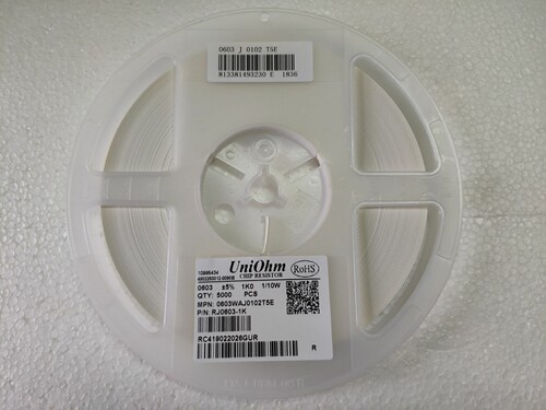 0603WAJ0102T5E 0603 1K ±5% 1/10W RS-03K102JT RTT03102JTP