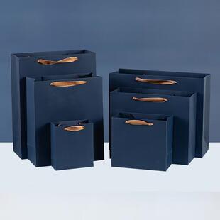 高端特种纸手提袋上午轻奢礼品袋加厚服装简约包装袋商务纸袋