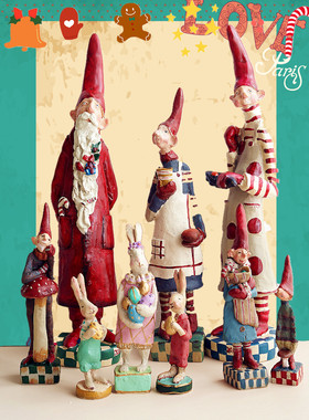 纯手工北欧树脂精灵圣诞老人节日