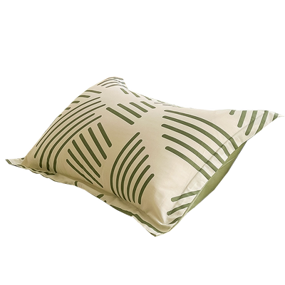 纯棉枕套一对装简约条纹