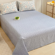 ins风全棉床单单件100简约风花卉纯棉四季通用宿舍单人双人床被单