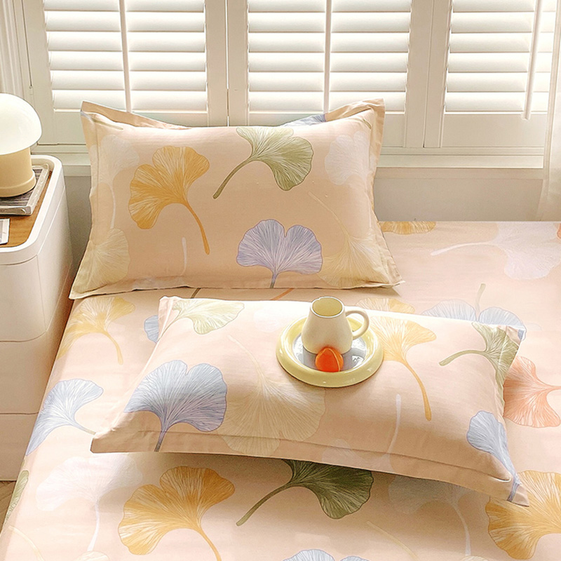 纯棉全棉枕套一对装简约花卉