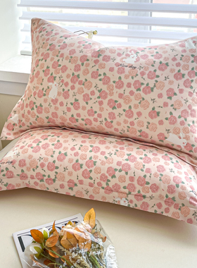 纯棉枕套30x50一对装碎花儿童全棉枕头套40x60记忆枕芯套48x74cm