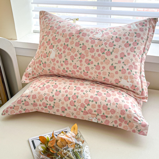 纯棉枕套30x50一对装 碎花儿童全棉枕头套40x60记忆枕芯套48x74cm