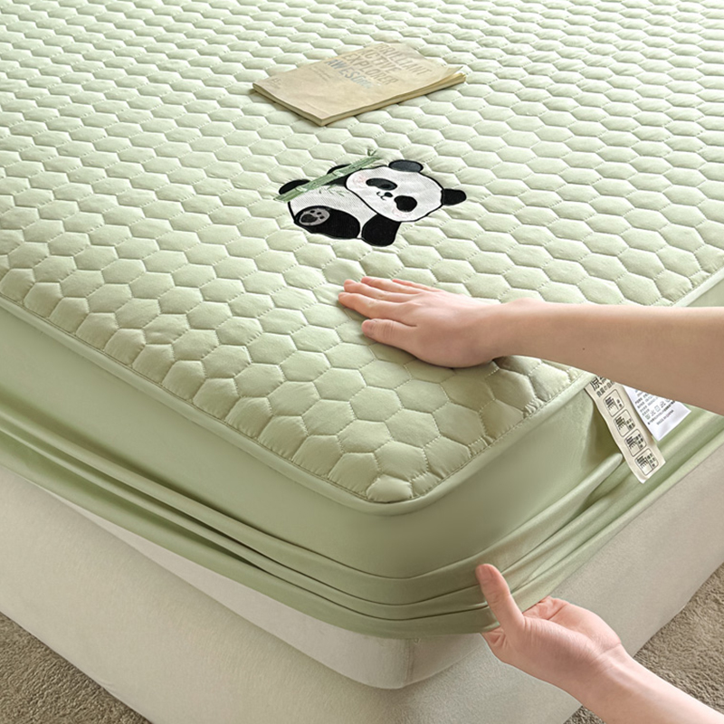 A类大豆纤维夹棉床笠单件床罩席梦思床垫保护套防滑床套罩三件套