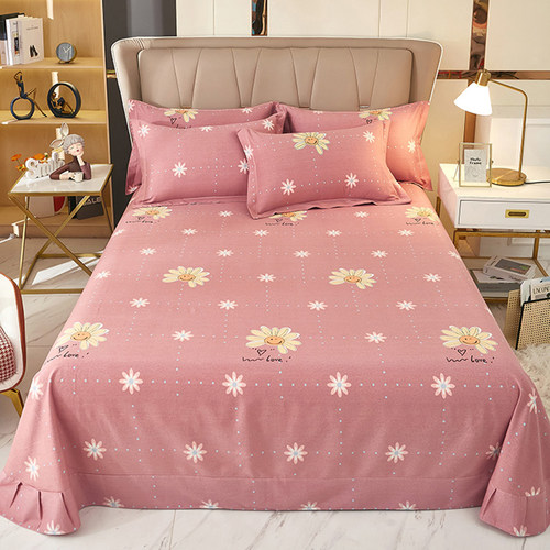 纯棉加厚磨毛床单单件全棉