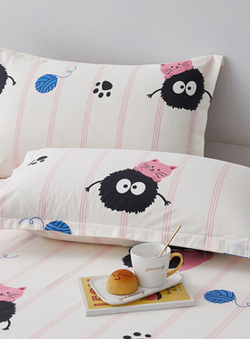 纯棉枕套30x50一只装儿童卡通全棉枕头套40x60记忆枕芯套48x74cm