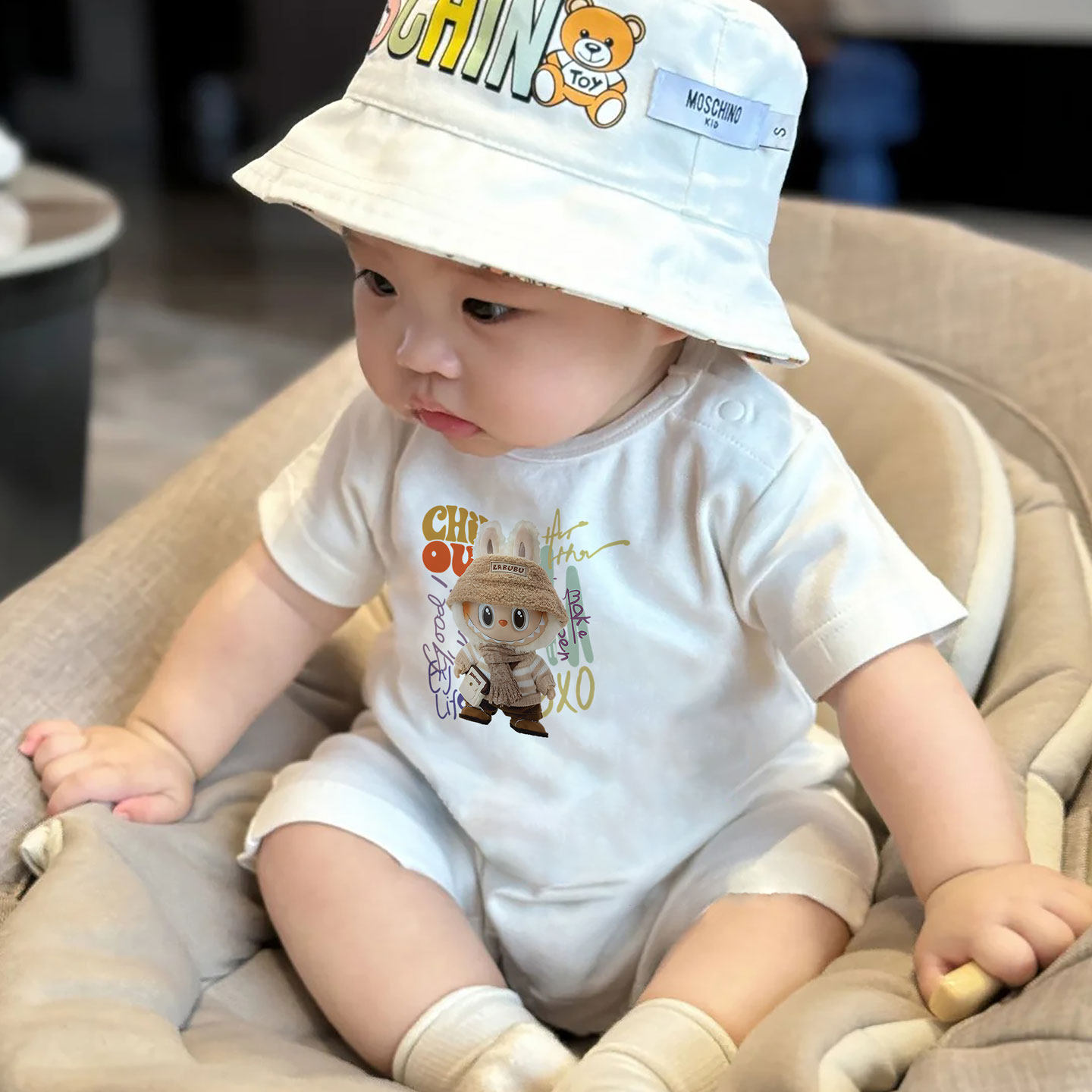 婴儿夏季衣服纯棉a类透气宽松婴幼儿短袖薄款夏装宝宝外出连体衣